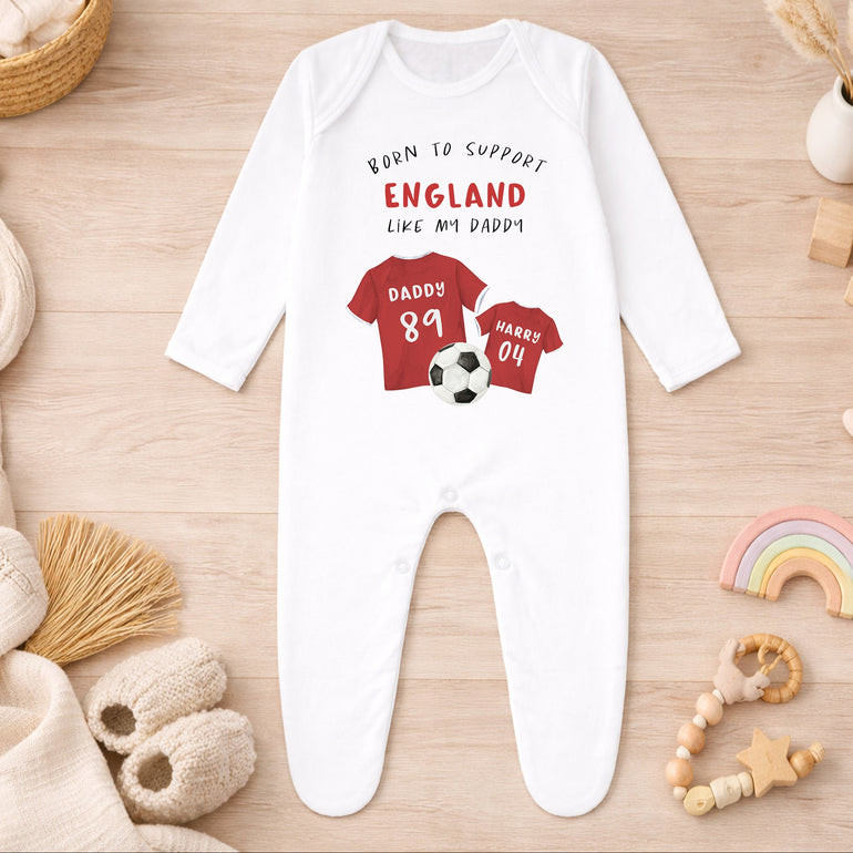 baby england football outfit vest babygrow t shirt child