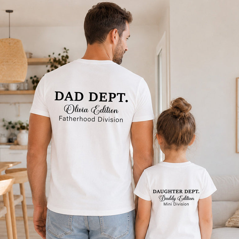 Personalised Matching Daddy and daughter T-Shirt