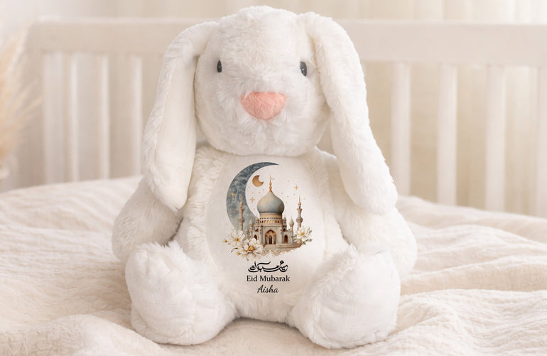 personalised eid mubarak bunny islamic baby gift