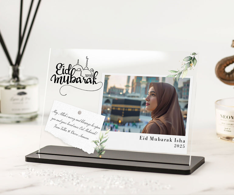 Eid Mubarak Gift for Friend, polaroid photo gift, best friend, family gifts, acrylic plaque 