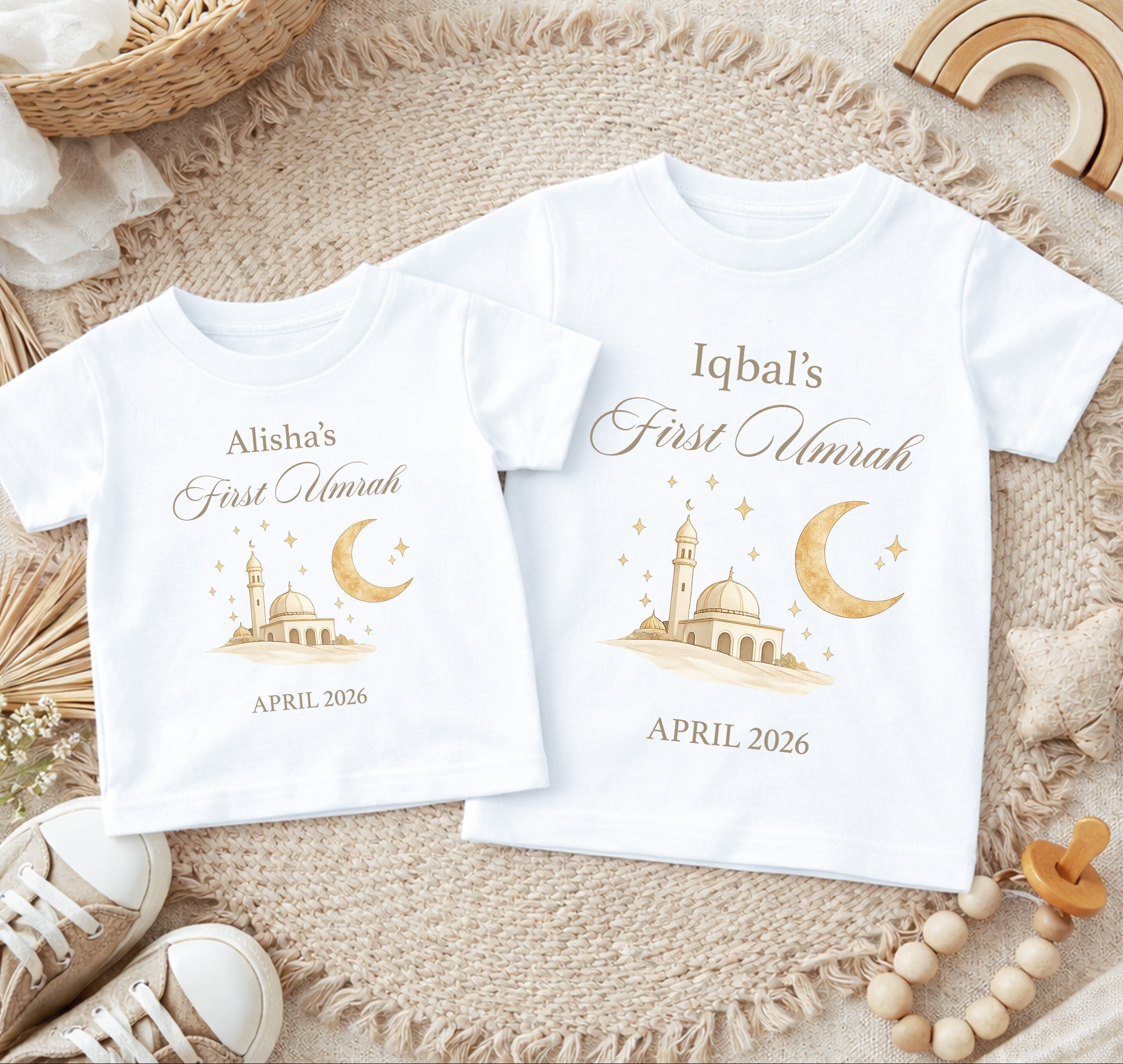 matching family umrah outfits baby and children