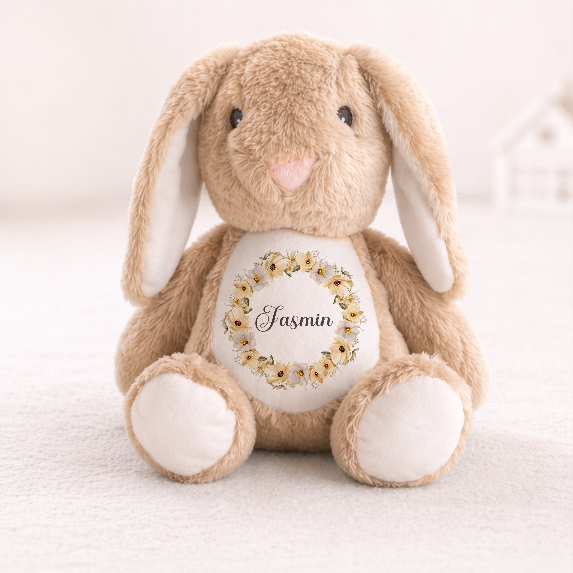 personalised christening plush toy name