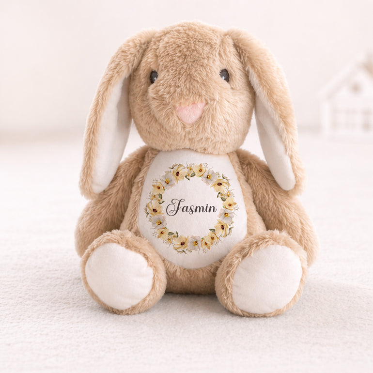 personalised christening plush toy name