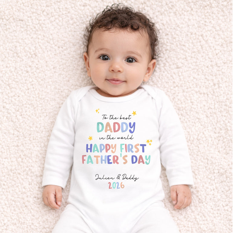 BEST DADDY 1ST FATHERS DAY BABYGROW