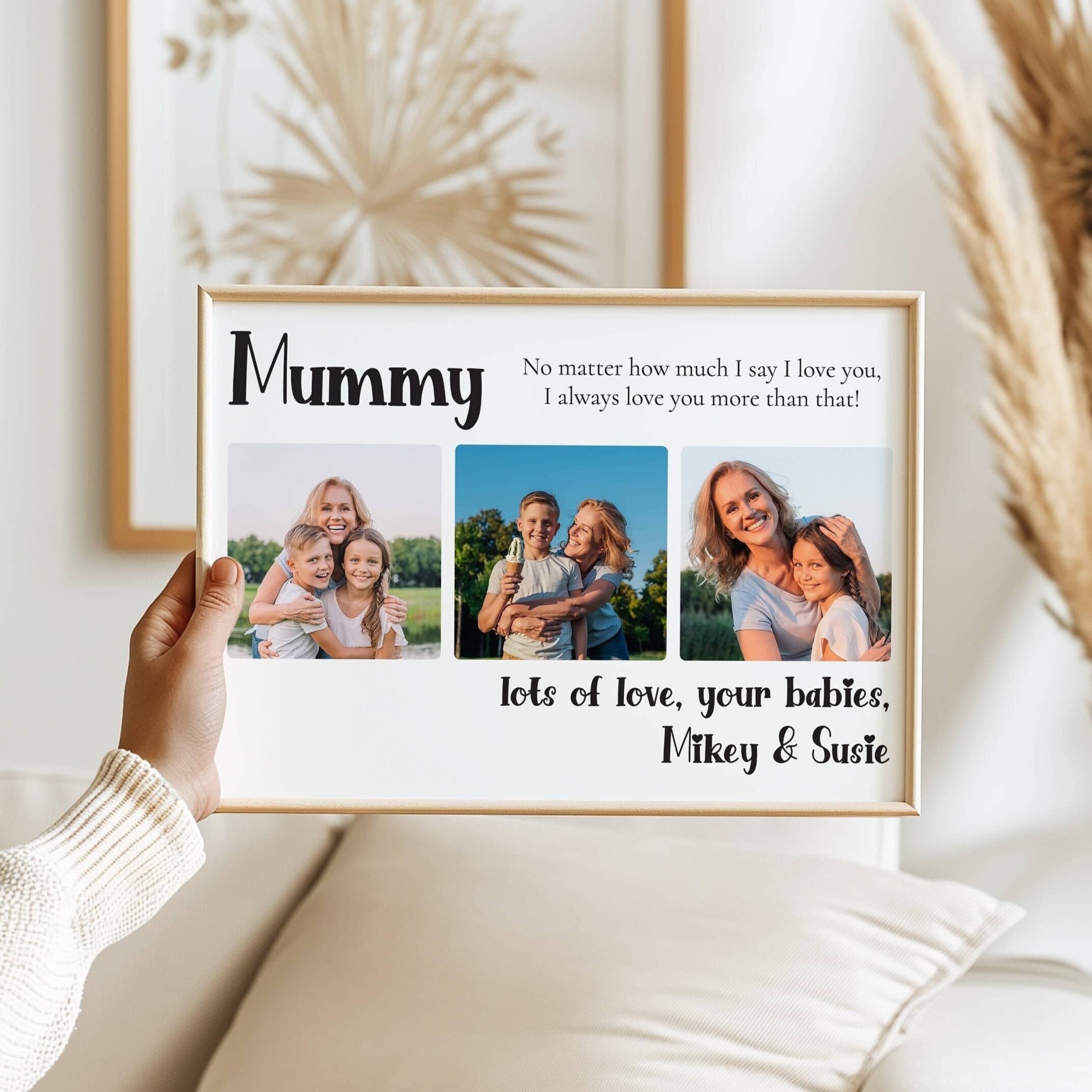 Gift For Mummy, Mum Gifts for Mothers Day, Custom Photo Print Mum and Children, Personalised Mum Birthday Gift, Mum Print, Mom Gift Wall Art
