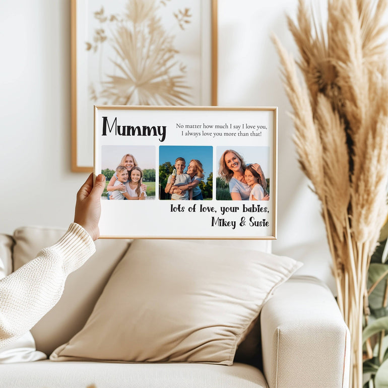 Gift For Mummy, Mum Gifts for Mothers Day, Custom Photo Print Mum and Children, Personalised Mum Birthday Gift, Mum Print, Mom Gift Wall Art