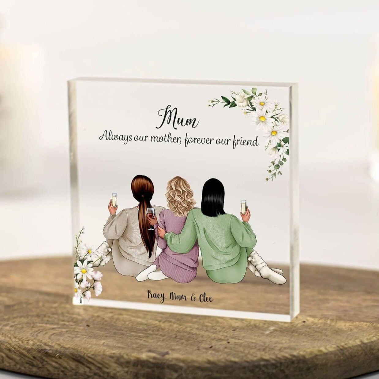 Mothers day Gift, Christmas gift for Mum, Mom Birthday Gift, Sentimental Gift, Meaningful gift for Mums, Love you mam, keepsake plaque print mother and daughter personalisedbee