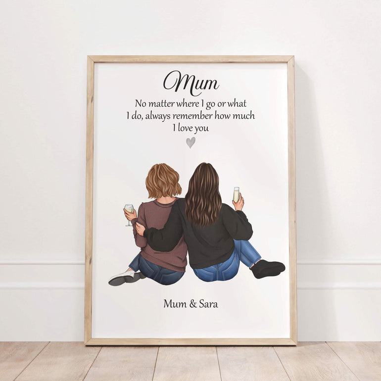 Gifts for Mum, No matter where I go or what I do, always remember how much I love you quote, poem, Personalised gift for mum from daughter, mother and daughter keepsake ornament