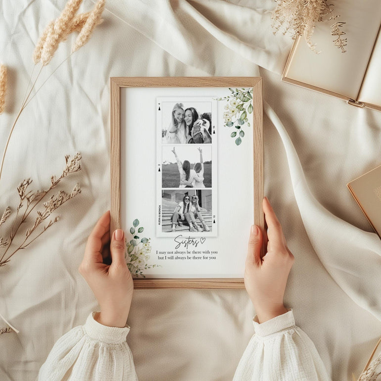 Sister Gift Personalised, funny big sis, little sis, christmas gifts, sentimental, sister of bride,wedding gift, sister birthday present keepsake photo frame idea, photobooth style wall art pictures custom photo gifts 12th 13th 16th 18th 21st 30th