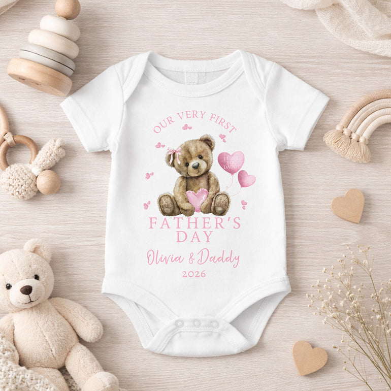 first fathers day baby vest personalised gift from baby