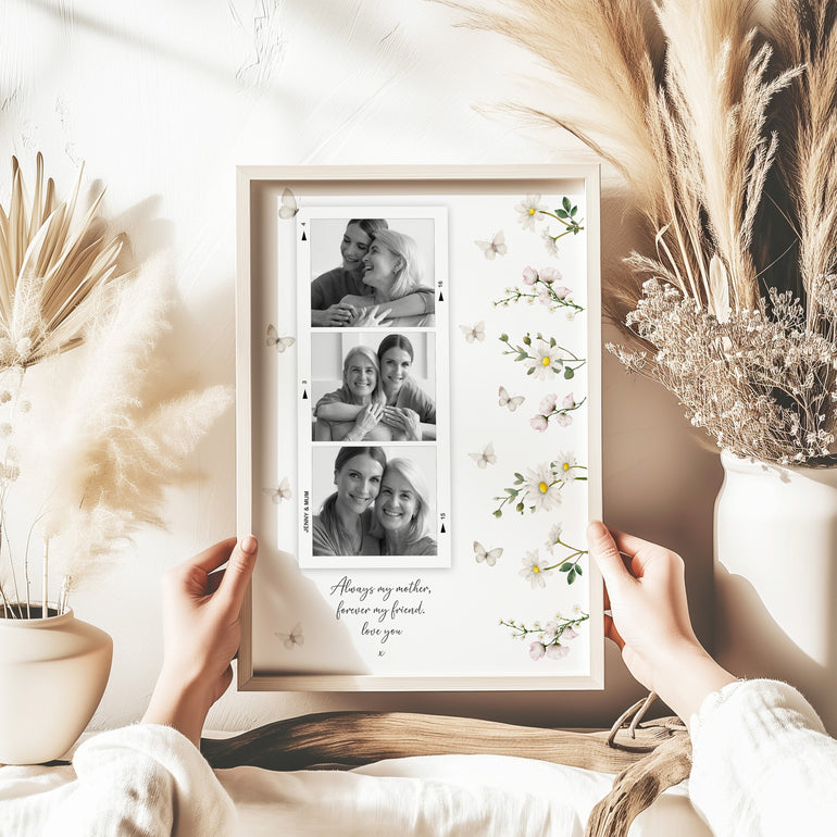 Personalised gifts photo collage wall art spring mothers day present sentimental unique one-of-a-kind love you mummy present, 1st mother's day