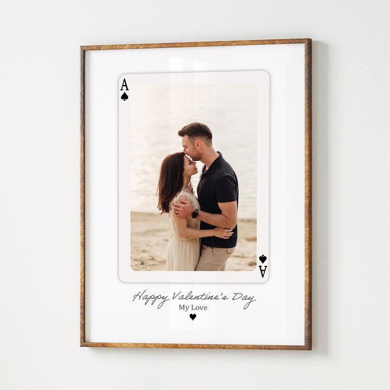 Personalised Playing Card Valentine's Day Photo Poster
