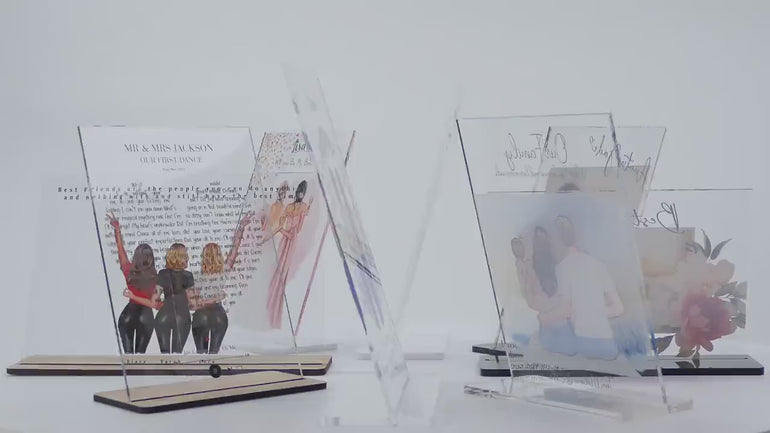 Mum Gift, Christmas Gift for Mum, Birthday Present, Mother and Daughters Print,  Custom Family Portrait Acrylic Plaque