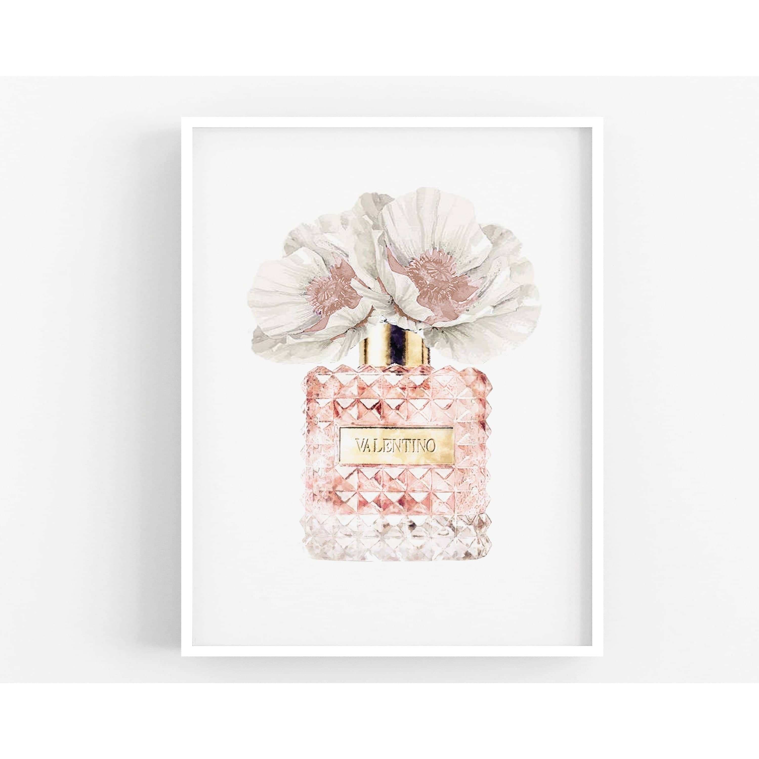Blush Pink Floral Perfume and Coco - Fashion Prints, Set of 3