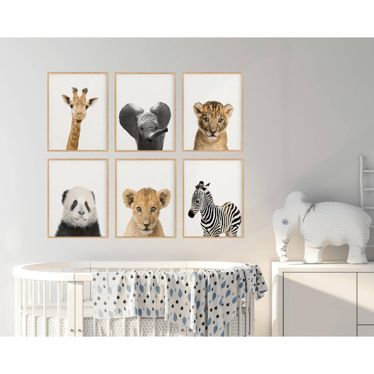 70+ Baby Safari Animals Prints | Animal Nursery Print | Peekaboo Nursery-Papier Art Designs