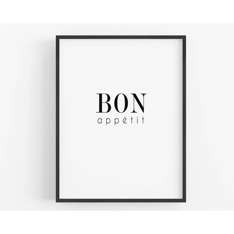 Bon Appetit Typography Print-Papier Art Designs