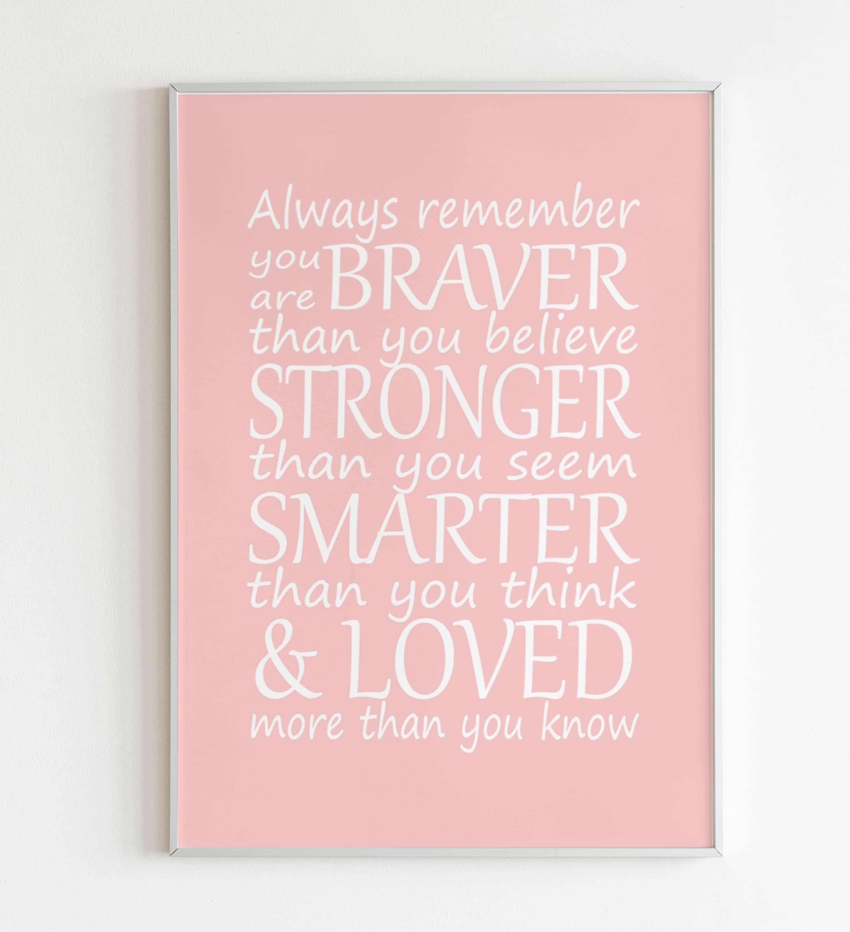 Girls Inspirational Quote Print.