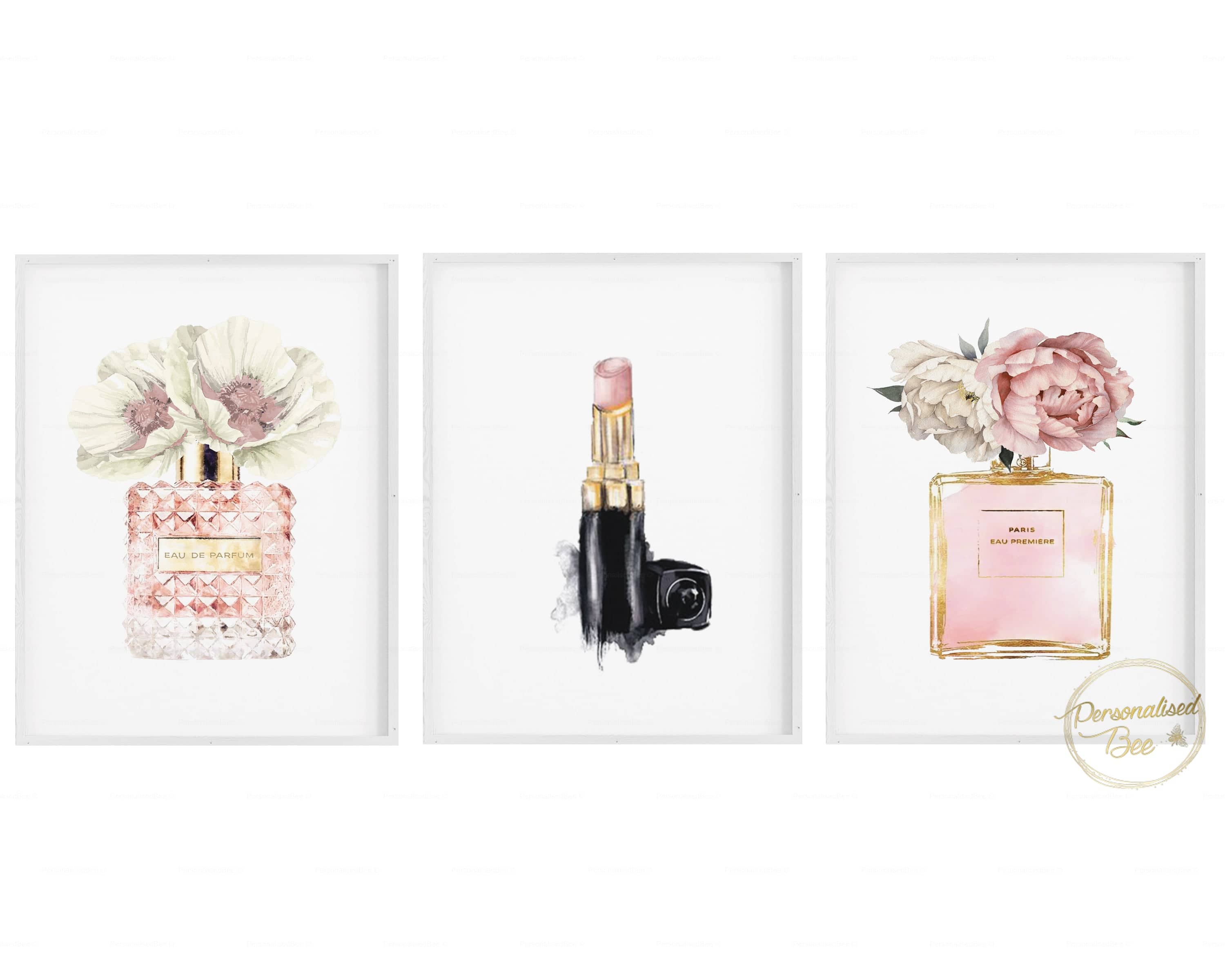 Blush Pink Paris Perfume Bottle and Peonies Poster – Artze Wall Art
