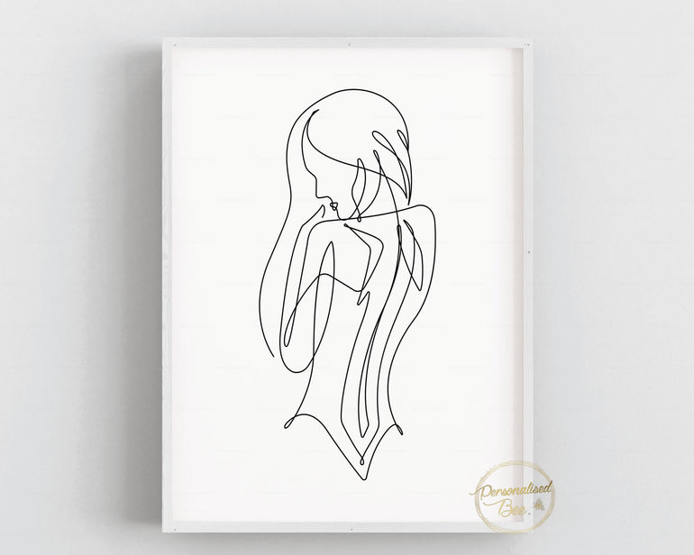 Woman Line Art Abstract Print.