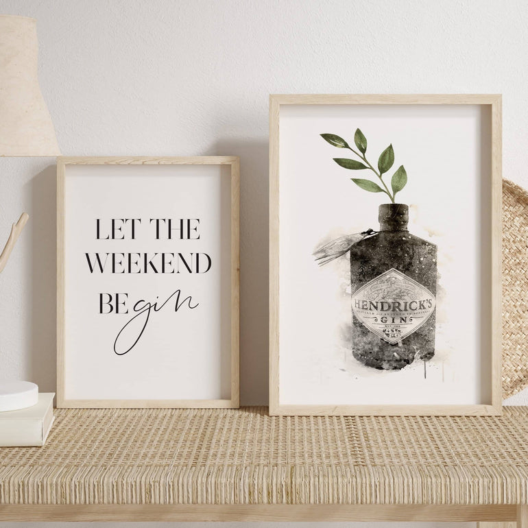 Hendrick Gin Print with gin quote