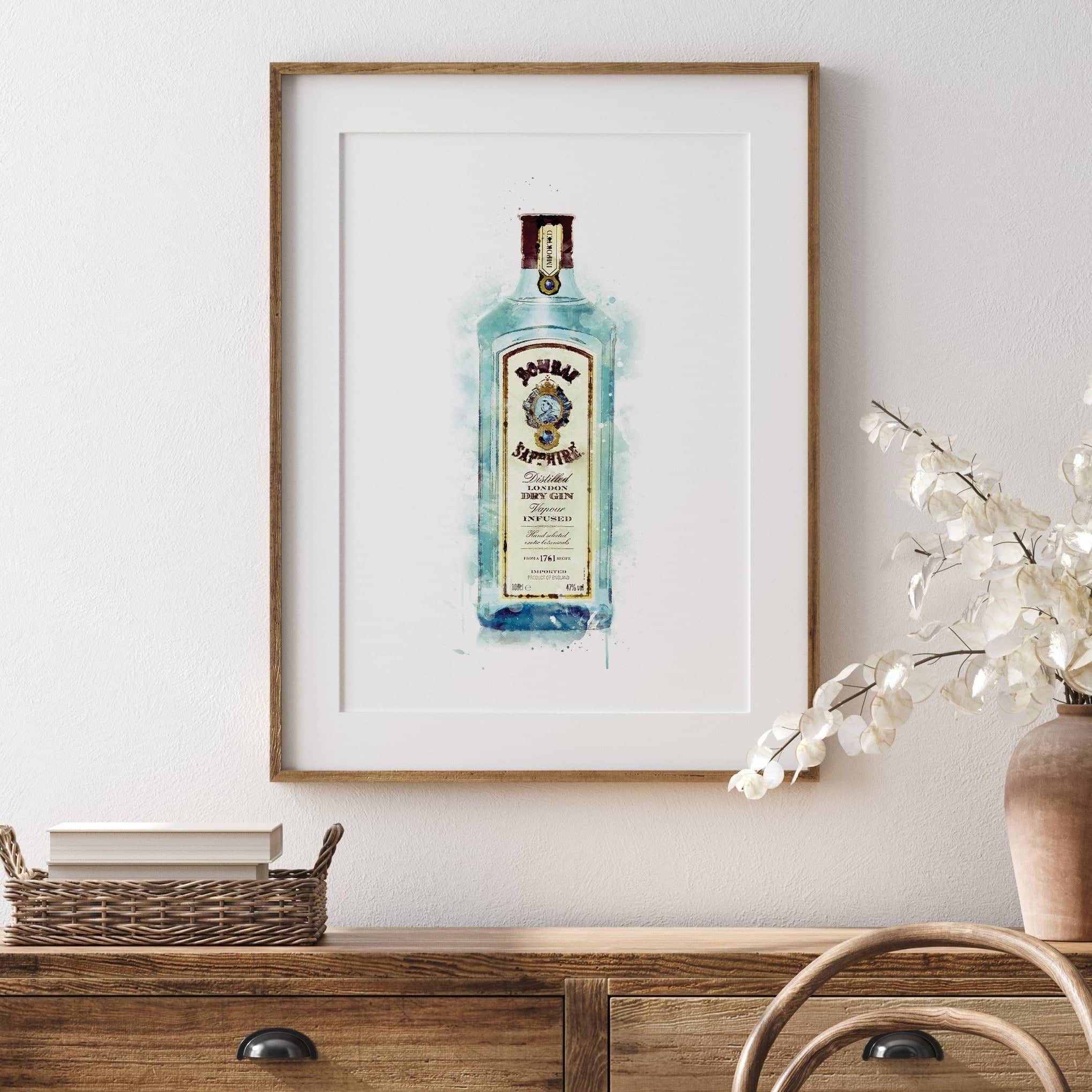 Bombay gin print, birthday gift