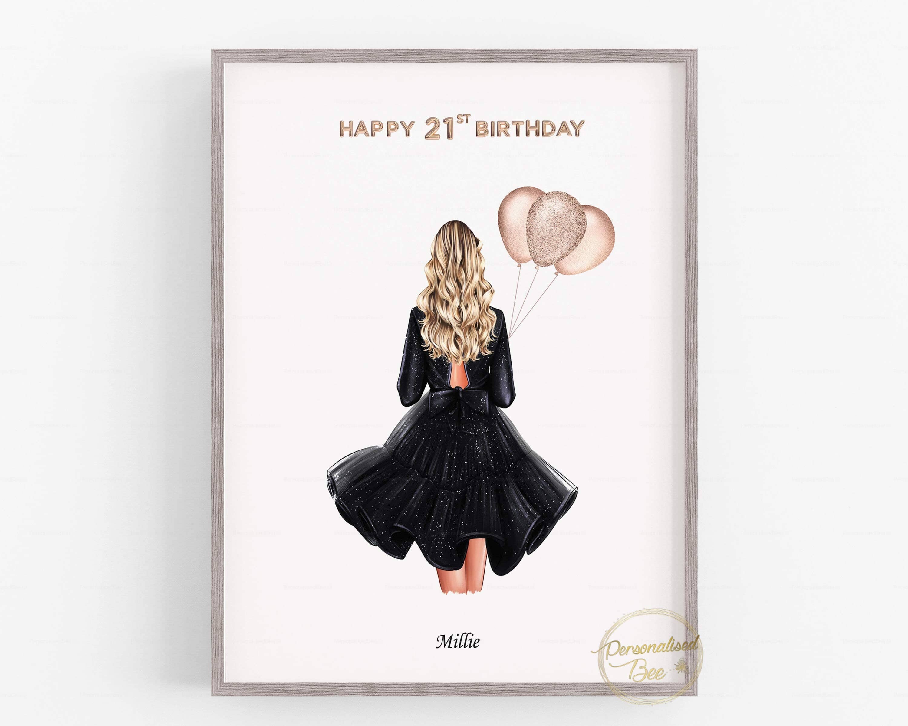 Personalised Birthday Gift for Her, 16th 18th 21st 30th 40th.Friend,Sister,Daughter,Friendship Print,Best Friends Present,Customisable