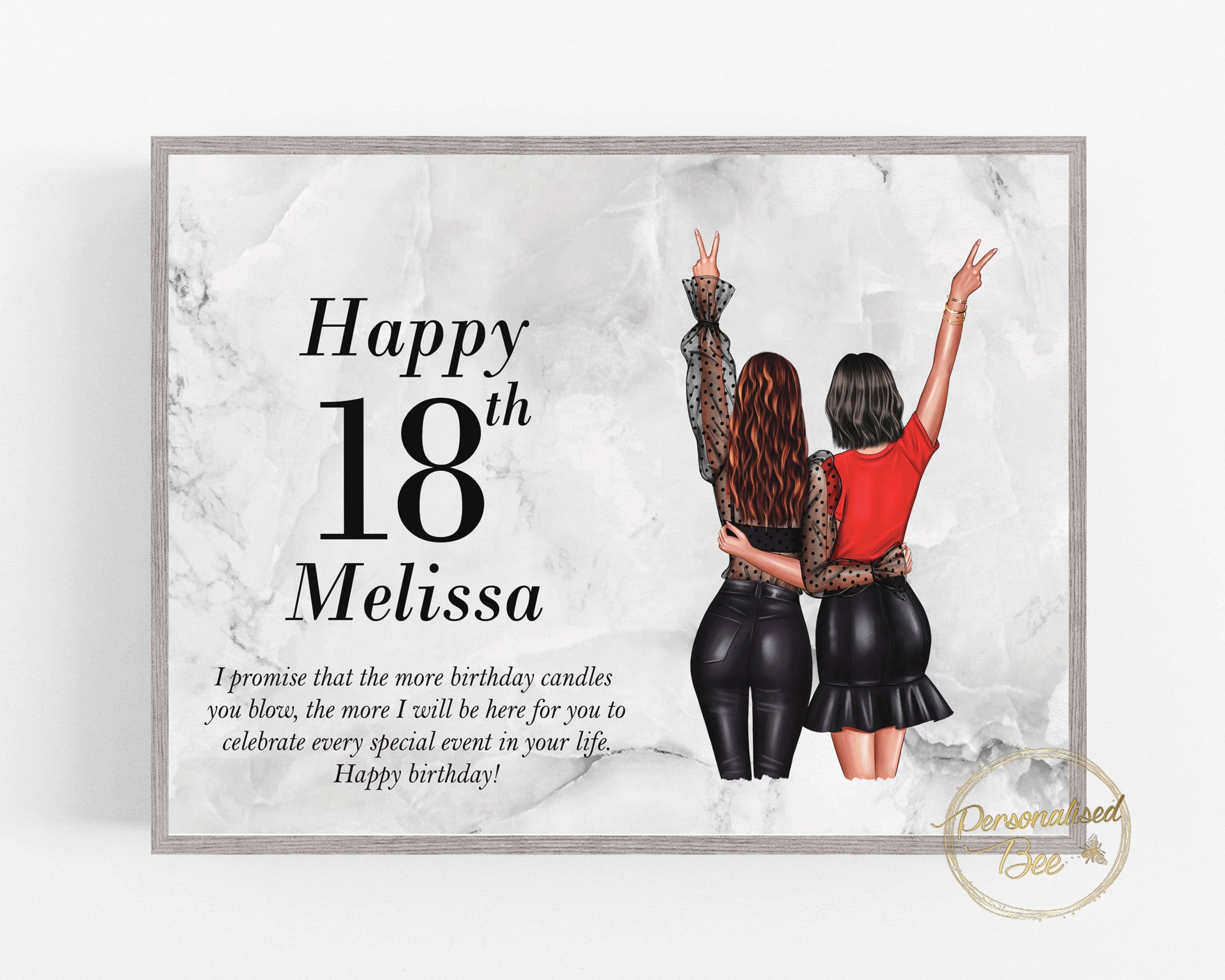 Birthday Gift for Her Marble Background Personalised Best