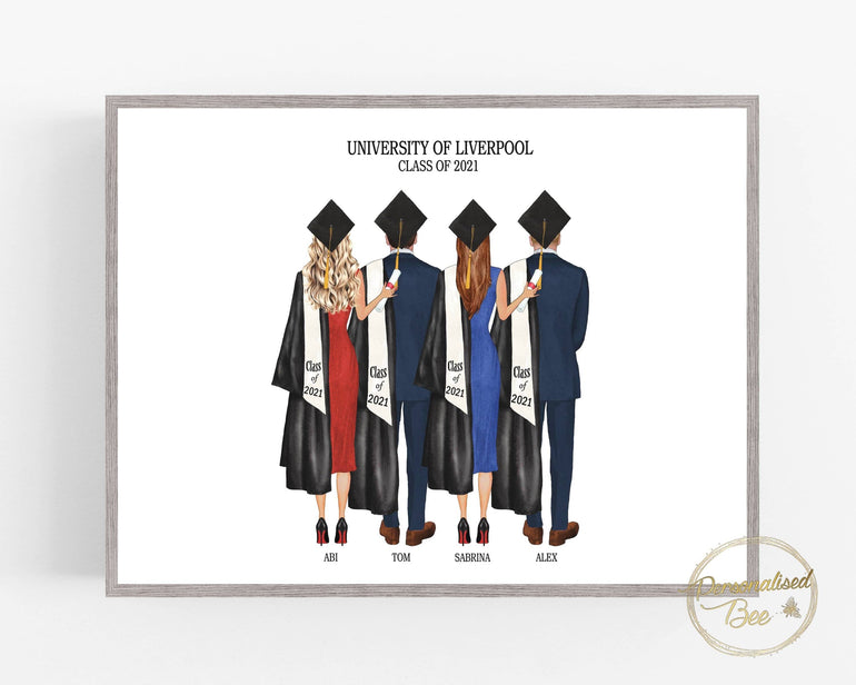 Graduation Gift, Male and Female,Friends Graduation,Class of 2021, Grad Gift for daughter, son, university friends,Best Friends,Group Print