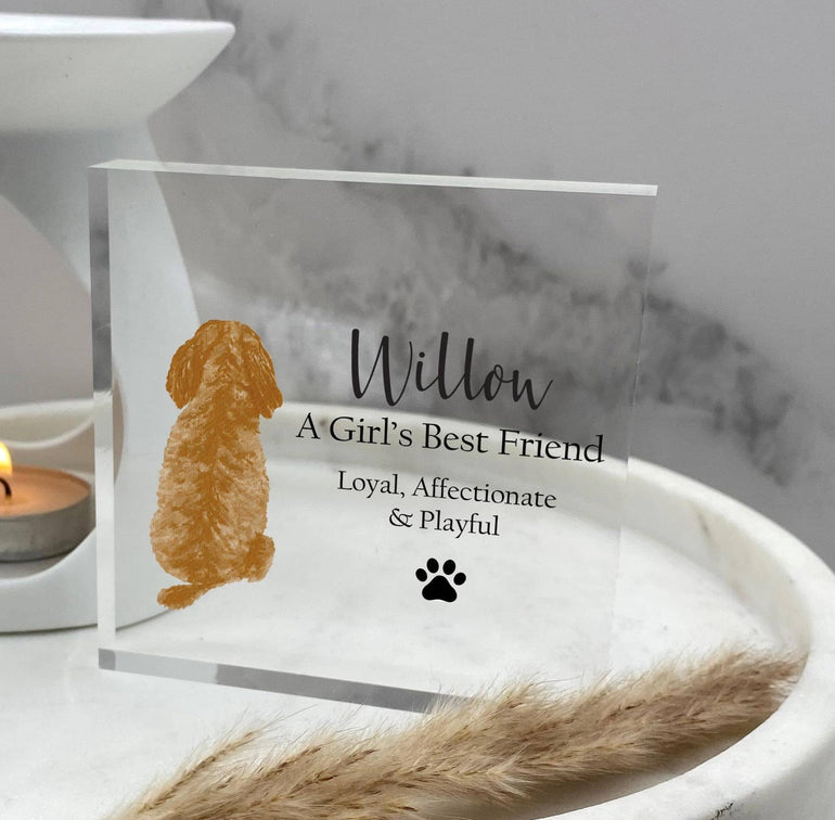 Pet Owner Gift, Dog owner gift, Cat Owner Gift, Custom Pet illustration Print, Acrylic Block, Custom Pet Gift, Christmas Gift,Pet Lover Gift
