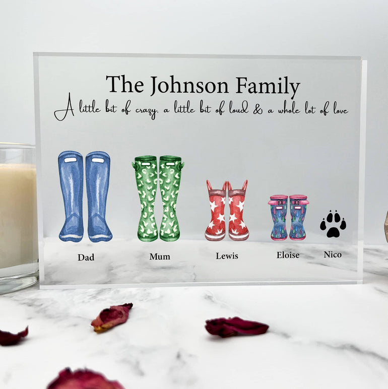 Gifts for Mothers Day, Unique Mothers Day Gift, 1st Mothers Day gift, Family Welly Print, Personalised Mum Gift, Family Print, Gift for Nan