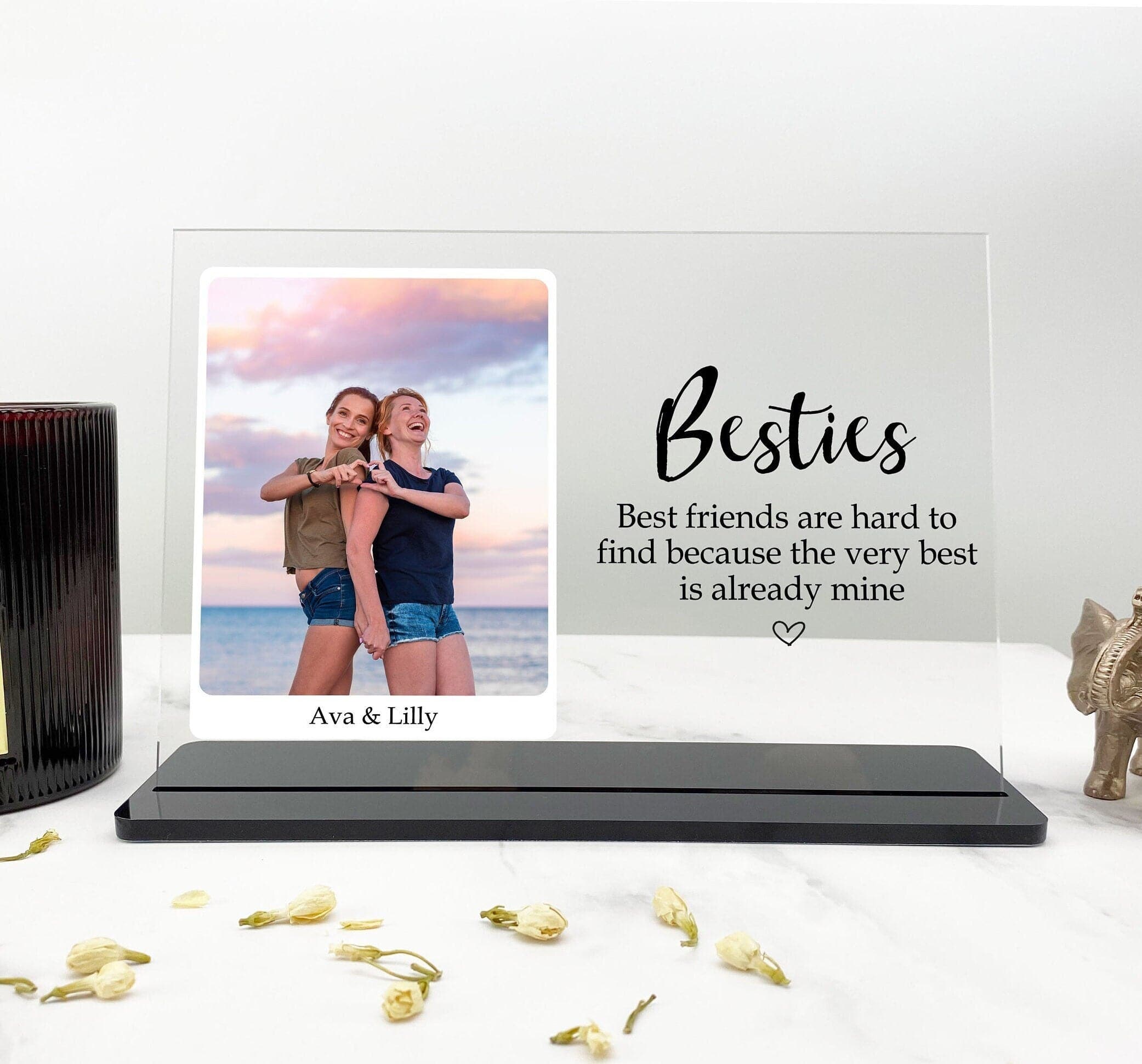 Photo Gift for Friend, Birthday Best friend Gift, Christmas Gift for Bestie, Xmas Gift, Photo Keepsake Gift,Photo Frame Acrylic Photo Plaque