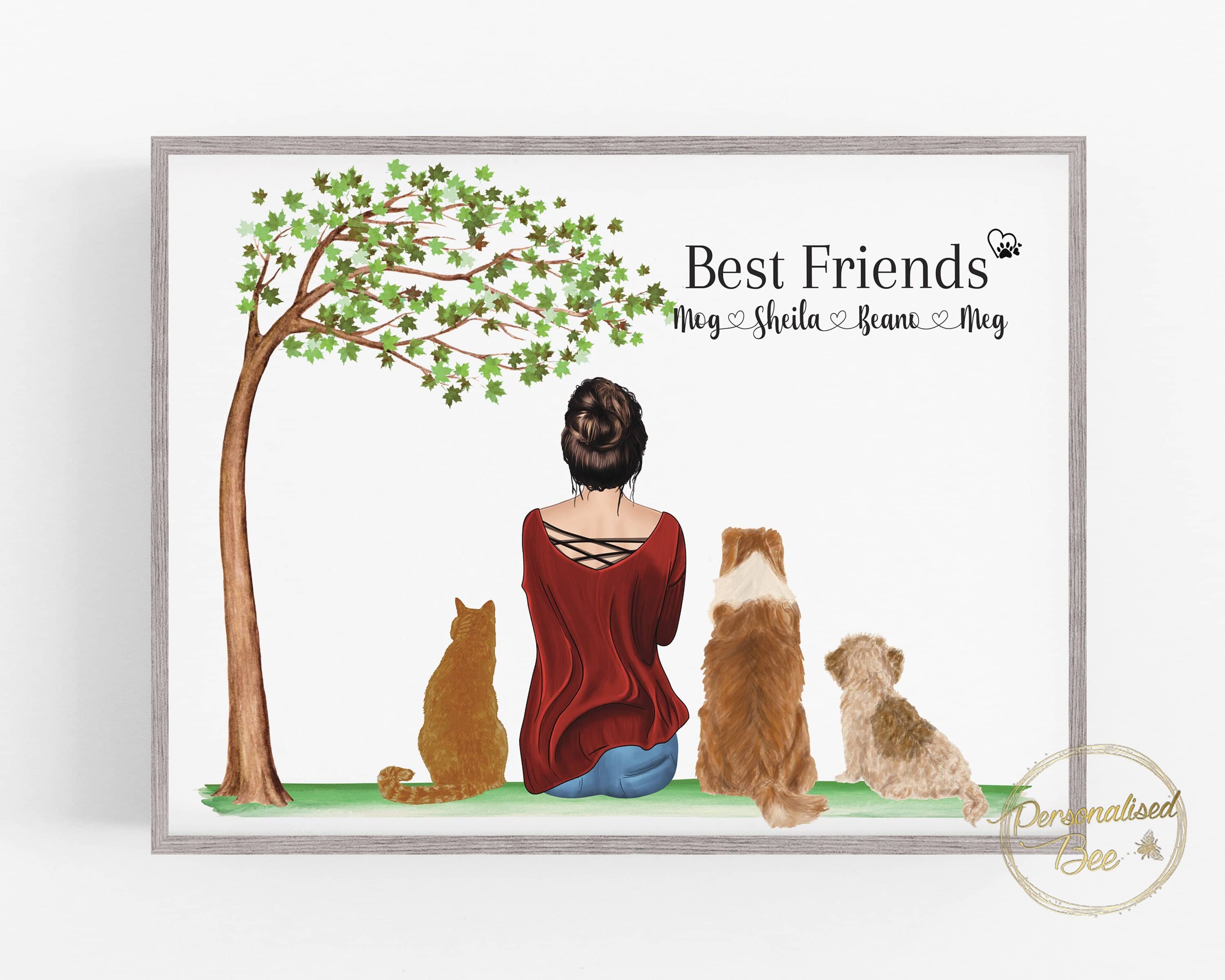 Personalised Pet gift, Owner and Pet, gift for dog owner, pet memorial gift, Pet owner, cat memorial, dog christmas gifts, Digital File