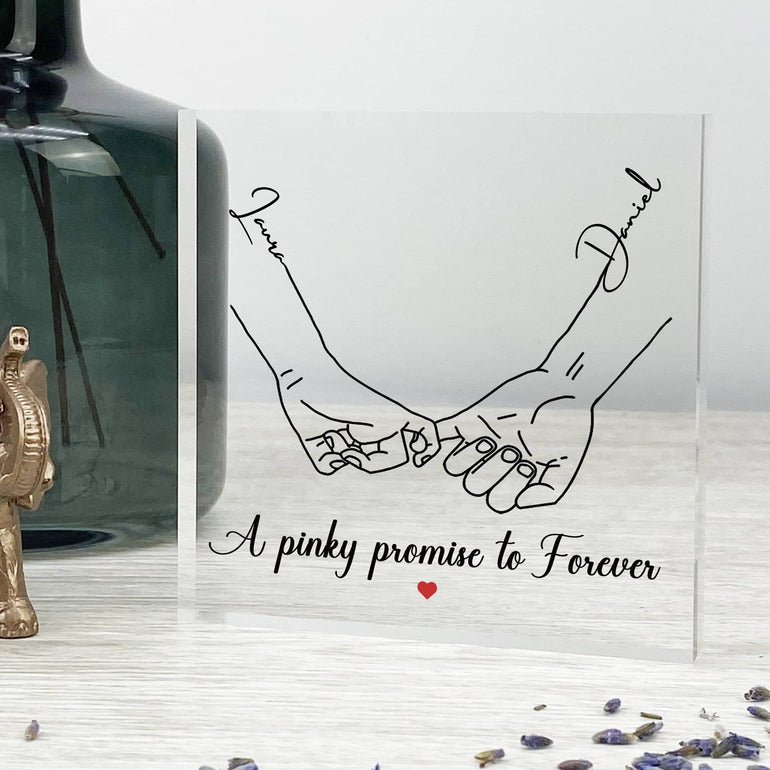 Valentines Pinky Promise Gift, Valentines Gift for Him, Personalised Valentines Gift, Anniversary Gifts for Him, Couple Print, Husband Wife
