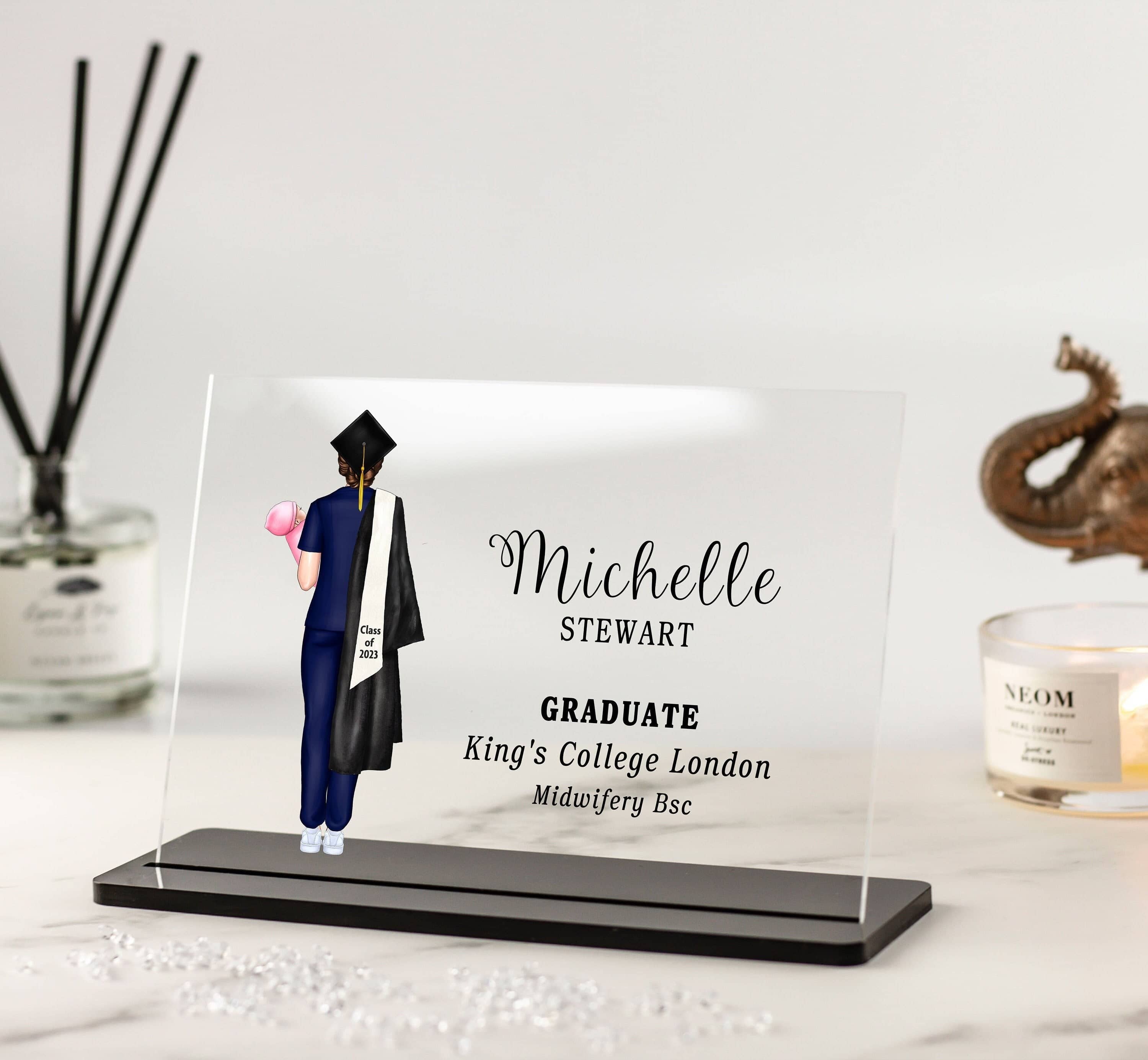 Midwife Graduation Gift, Nurse Graduation Personalised Print, Congratulations Gift for daughter, granddaughter, Best Friend, Acrylic Plaque