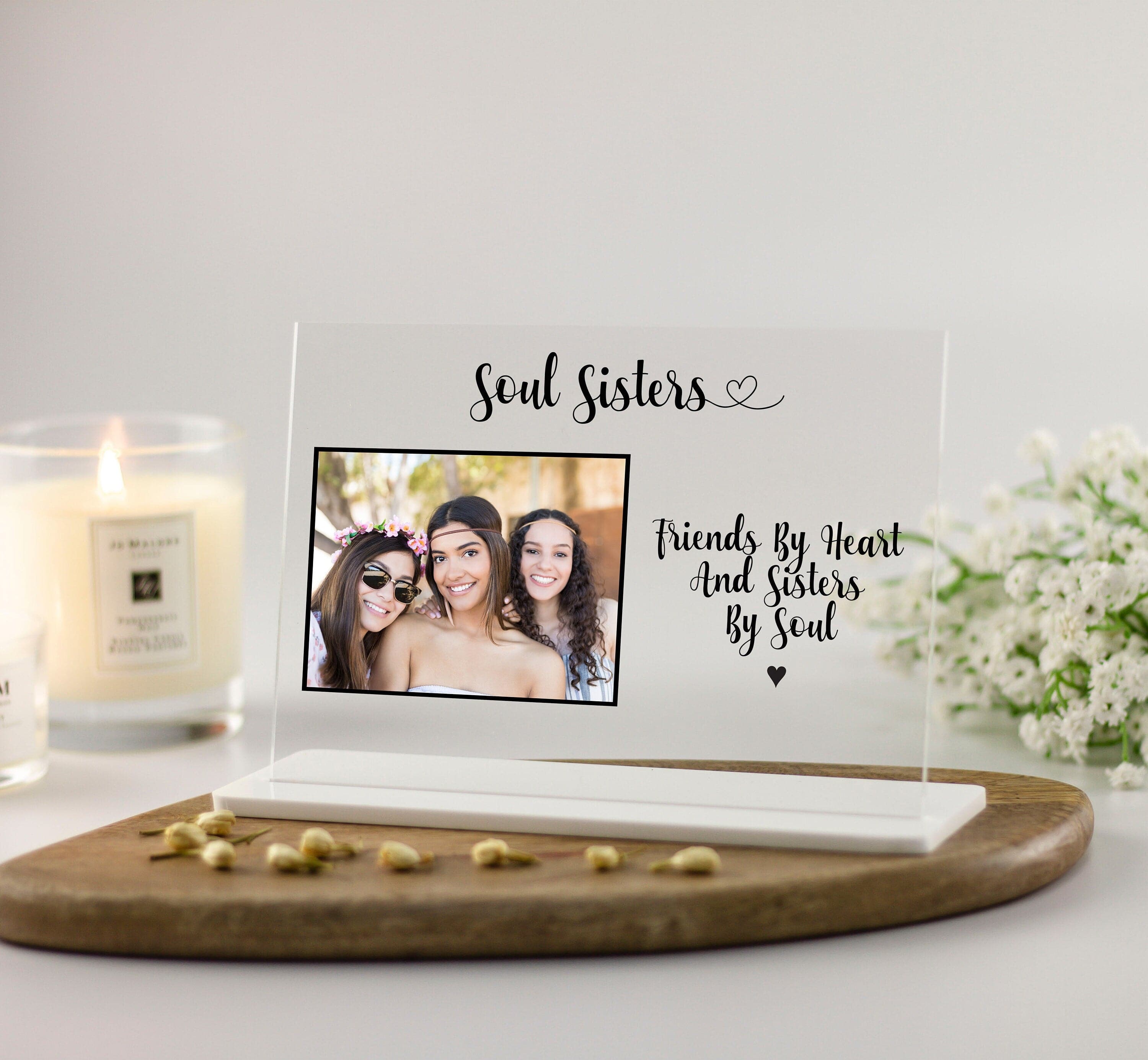 Personalised Photo Acrylic Plaque, Best Friend Birthday Gifts, Personalised Photo Frame Keepsake, Personalised Birthday Gift Sister, Custom