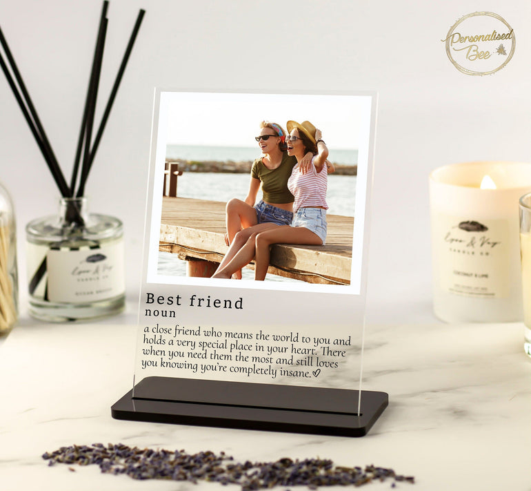 best friend gifts, Photo Gifts for Best Friend, Birthday Best Friend, Christmas Gift, Photo Keepsake Gift, Photo Frame Acrylic Photo Plaque