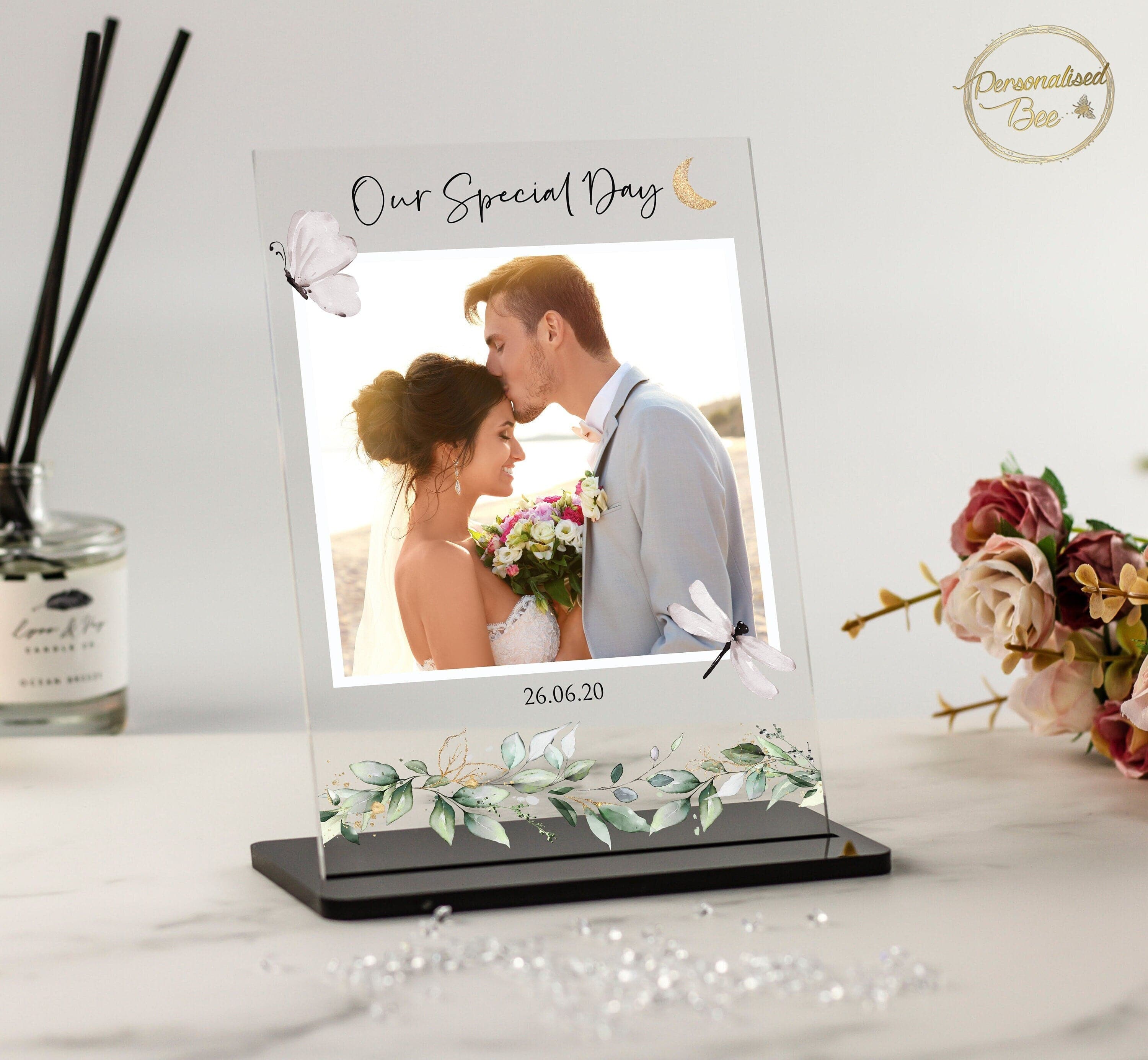 Anniversary Gift for Her/Him, Personalised Wife Gift, Wedding Couples Photo Gift, Engagement Gift, Wedding frames, Acrylic Photo Plaque