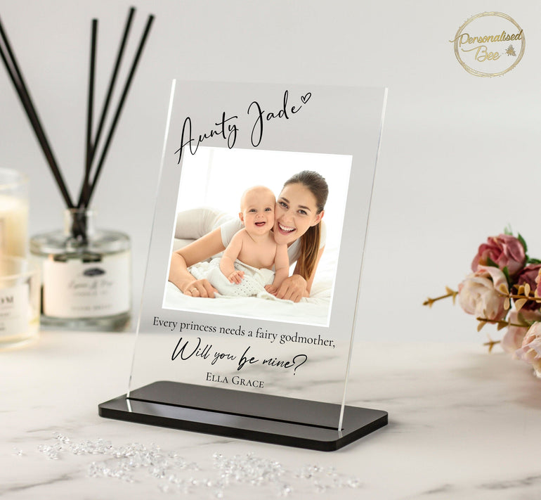 Godmother proposal, Godparent proposal, Will you be my Godmother Gift, Godmother frame, Christening gifts, Photo Christening, Photo Acrylic