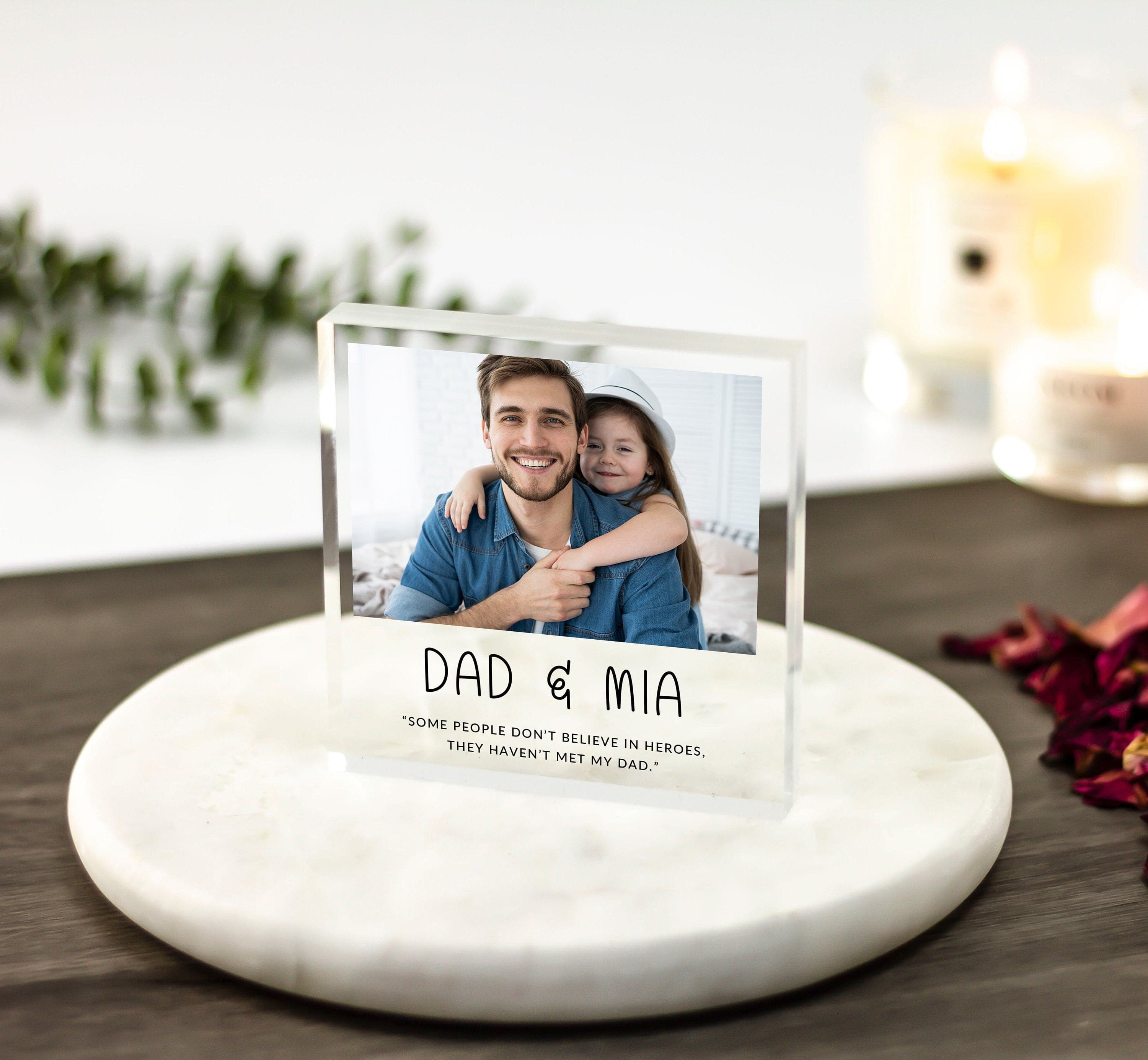 Personalised Gift for Dad, Fathers Day Gift, Gifts for Dad, First Fathers Day Gift, Gift from Daughter, Gift from Son, Daddy Photo Gift