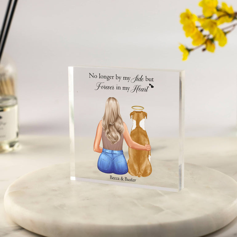 Dog Memorial, Pet Loss, Pet Portrait, Dog loss gift, Dog remembrance gift, Pet Sympathy Gift, Cat Loss Bereavement Dog Death Acrylic Block