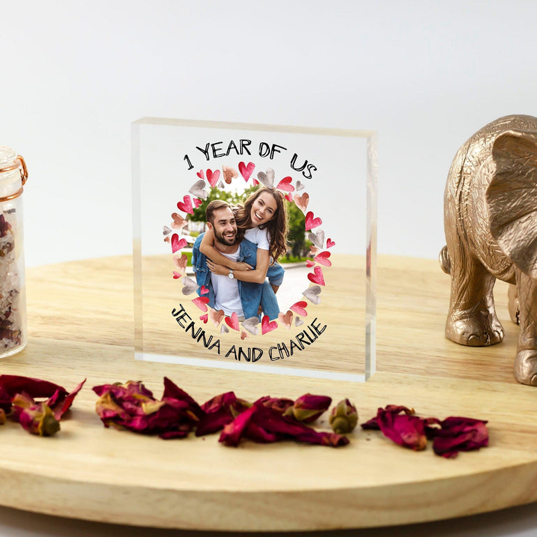 1st Anniversary Gifts, Wedding Anniversary, Gift for Wife, Gifts for Girlfriend, Boyfriend Gifts, Couples Gift Custom Photo Acrylic Block