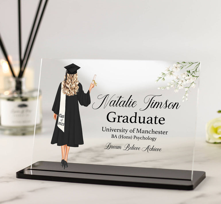 Graduation Gift for Women, Personalised Gifts, Graduate Keepsake, Senior Class, Congratulations Gift, Gifts for Daughter, College Present