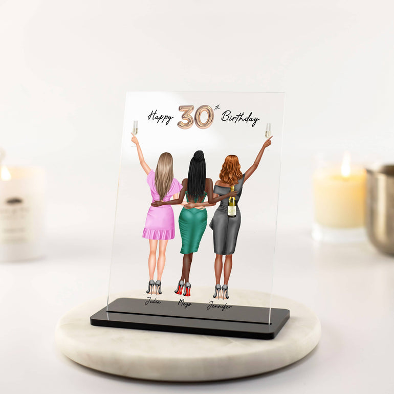 Birthday Gifts for Her, Best Friend Gift, Sisters Birthday 21st 20th 40th 50th 60th gifts for women Personalised Unique Acrylic Plaque