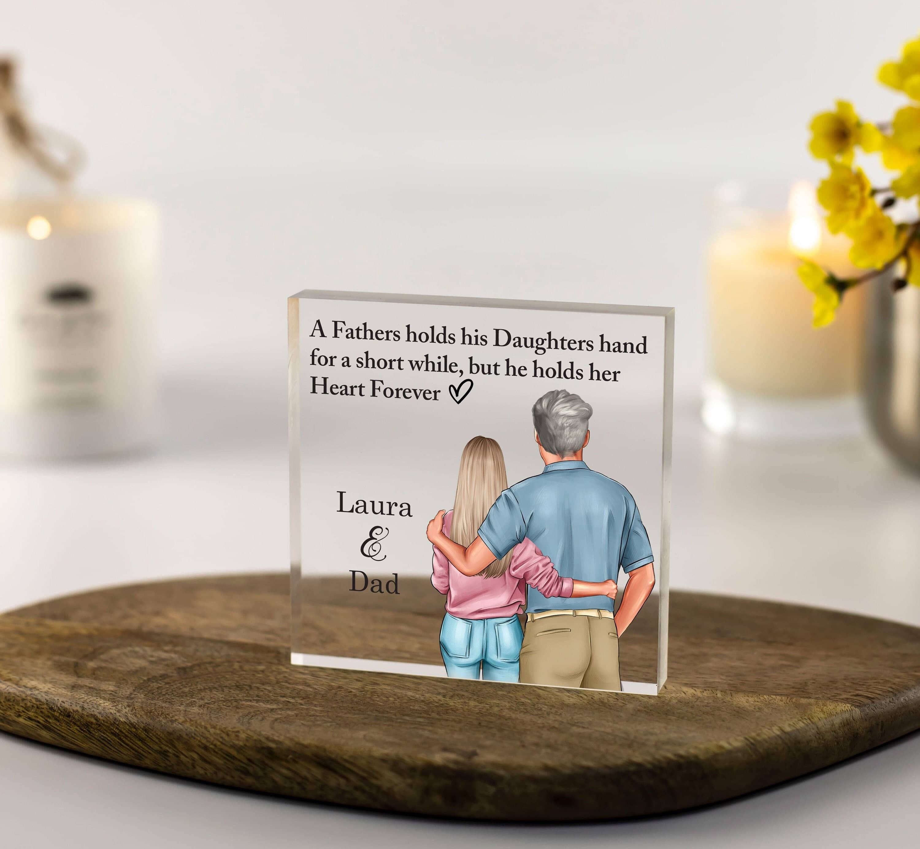 Fathers Day Gifts, Gifts for Him, Personalised Gift, Gifts for Dad, Dad Gifts, Dad Birthday Gift, Stepdad Gift, Father and daughter Acrylic