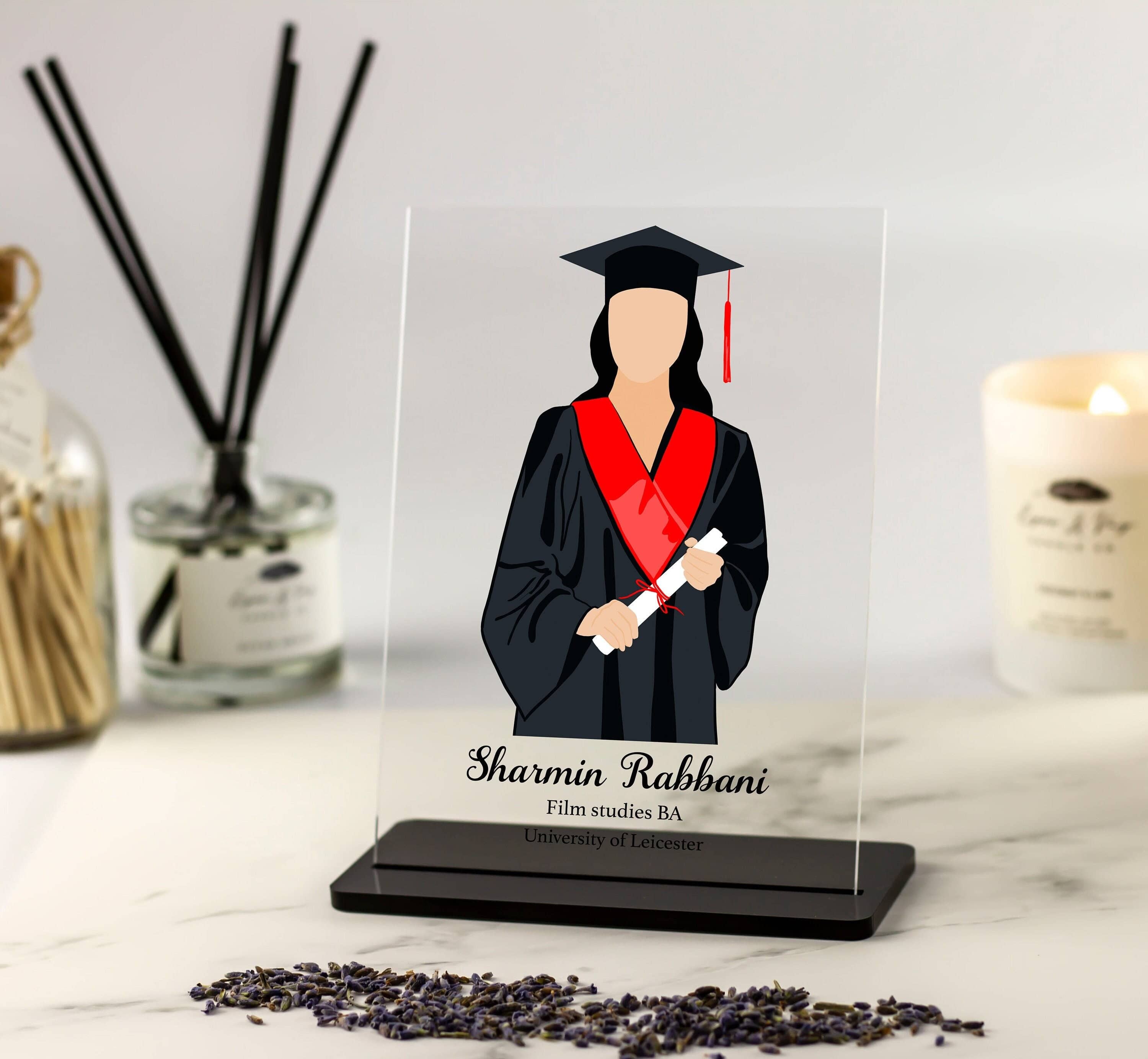 Graduation Gift for Her, High School, Master Degree Gifts for Her, Grad Gift for daughter, Granddaughter, Acrylic Plaque  Personalised Print