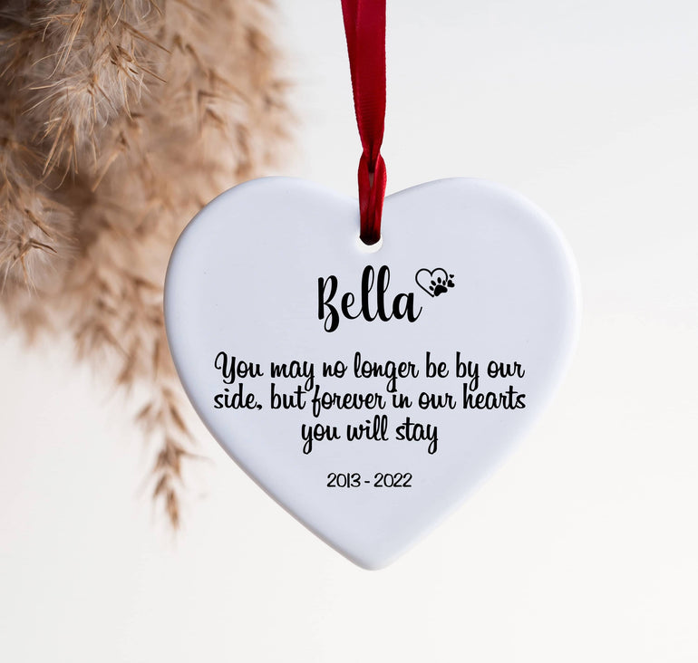 Dog Memorial Gifts, Pet Memorial Gift, Remembrance, Cat Rabbit Loss, In Loving Memory, Sympathy Present, Gift for Her Ceramic Heart Keepsake