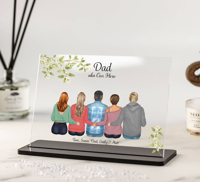 Personalised Father's Day Gift, Gift from Daughter Son, Custom Dad Print, Birthday gift for Dad from Kids, Gifts for Dad Grandad, Acrylic