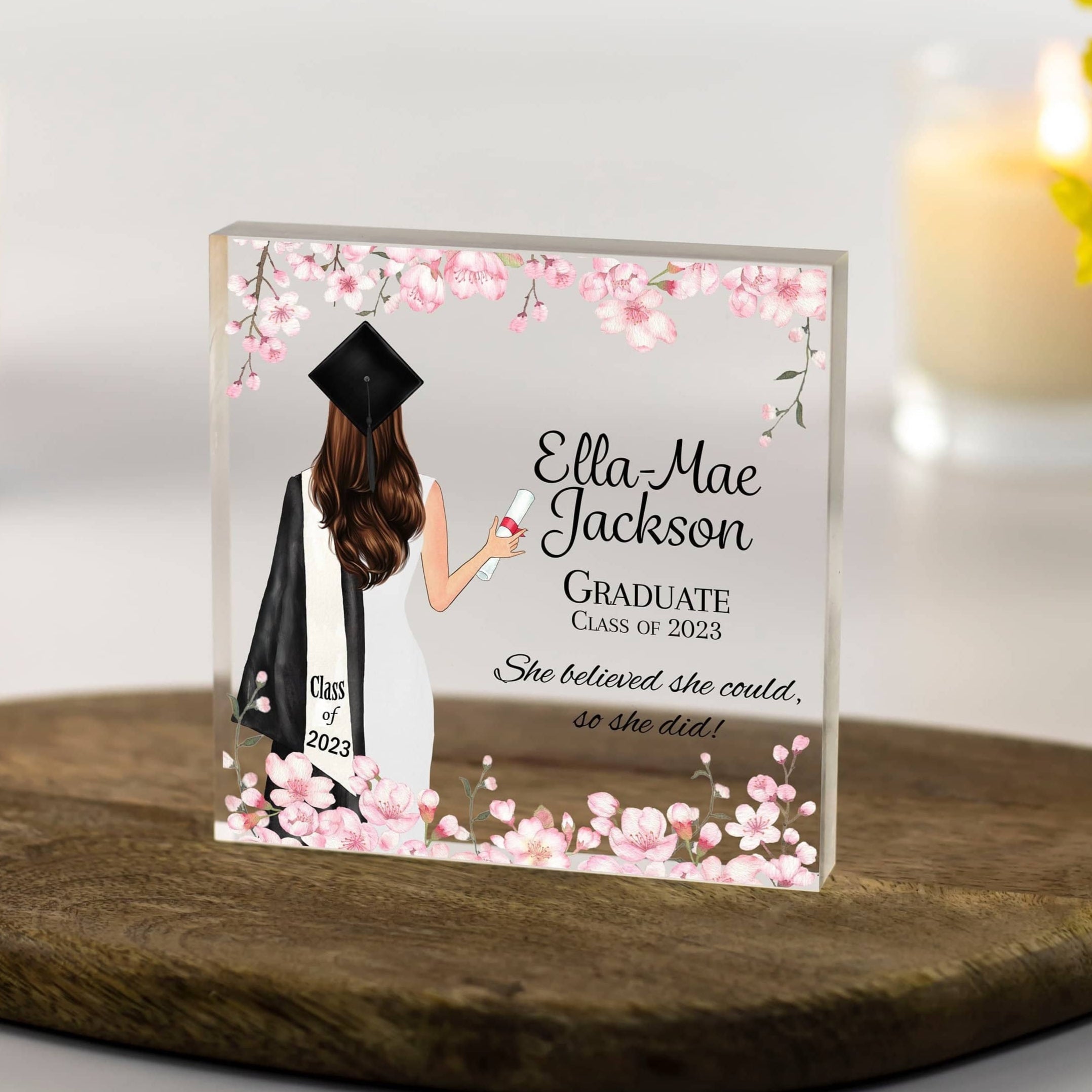 Personalised Graduation Gift, Graduation Plaque, Graduation Gift for Her, Graduation Gift for Daughter, Law, PHD, Nurse Medical Graduation