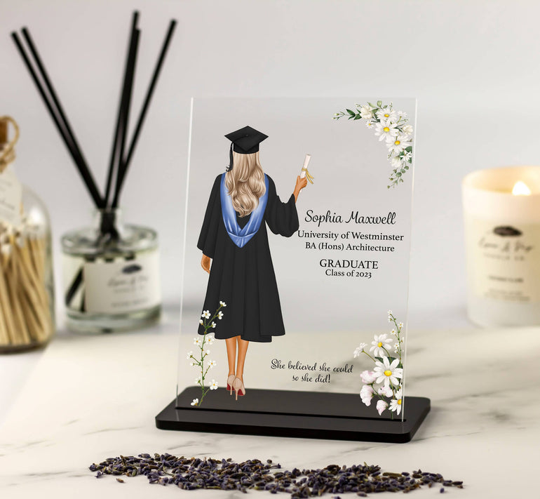 Personalised Graduation Gift, Graduation Plaque, Graduation Gift for Her, Graduation Gift for Daughter, Graduation Gift for Granddaughter