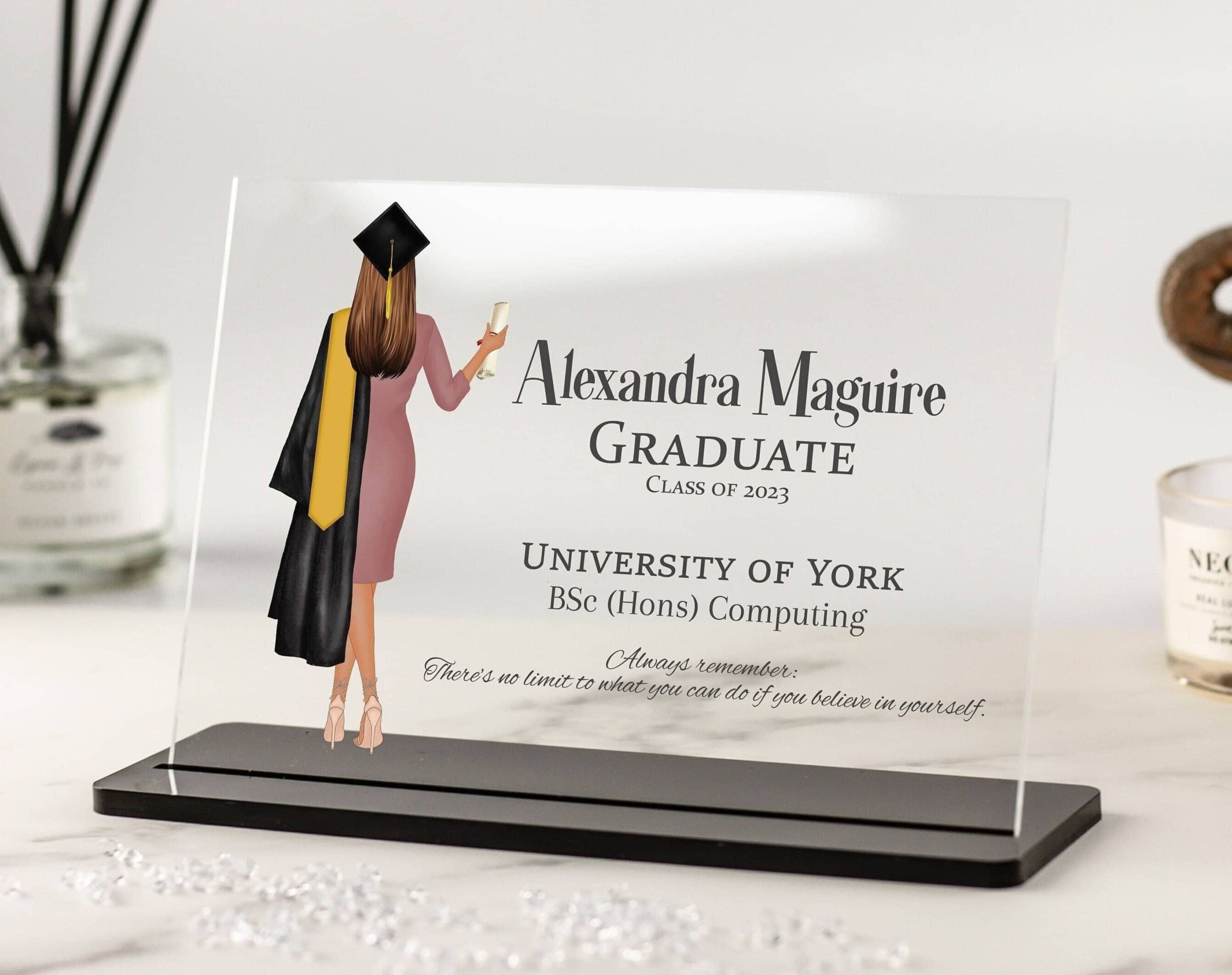 Graduation Gifts, Personalised Graduation Plaque Gift for Her, Custom Plaque, Class of 2023, Daughter Graduation, Gifts for Friends, Acrylic